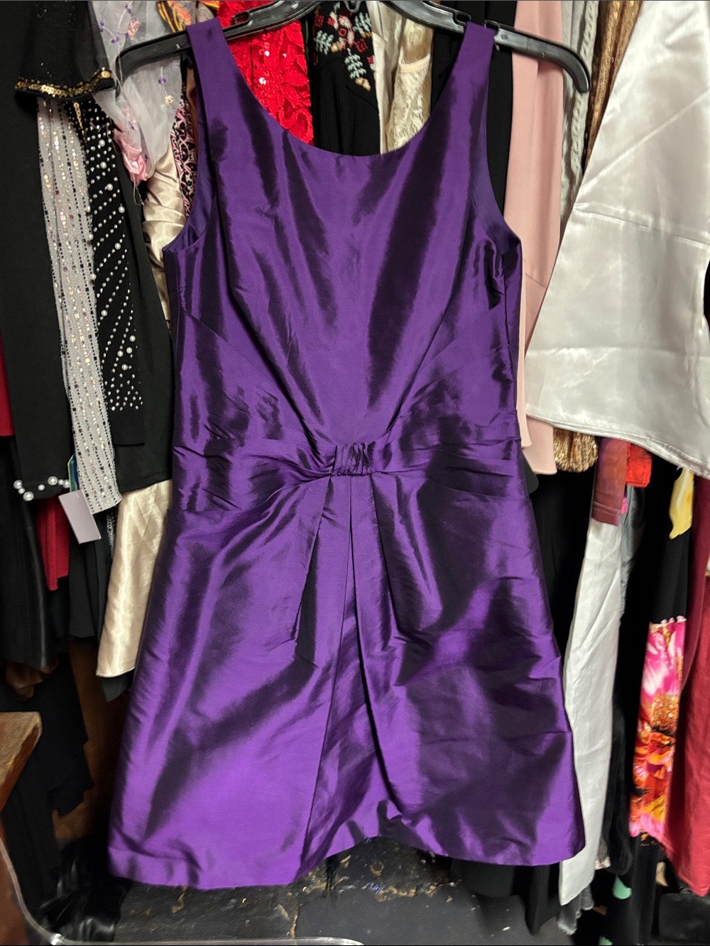 Lauren Ralph Lauren Purple Silk Sleeveless Mini Dress